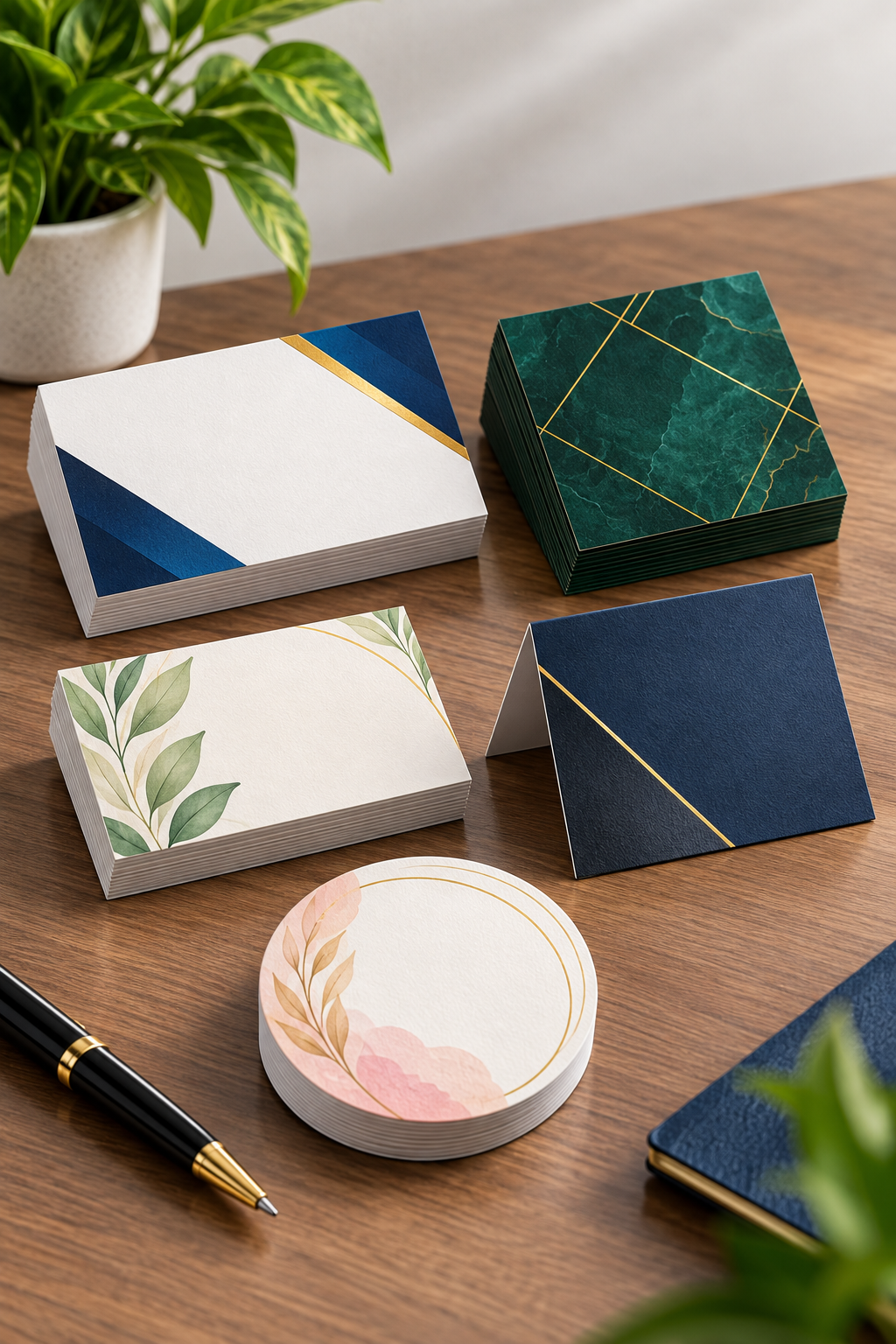 custom business cards size variations